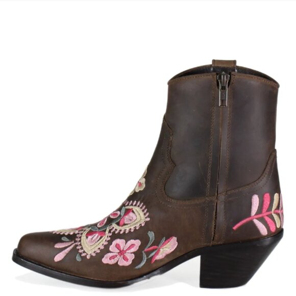 NEW DIBA TRUE Leather Cains Ville Western Booties IN brown  for women 825 4m2 - Picture 9 of 14